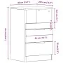 Mesas de Noche 2 pcs Negro Roble 40x35x65 cm Madera Elaborada von , Nachttische - Ref: Foro24-862742, Preis: 123,59 €, Rabatt...