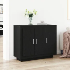 Comprar Aparador Negro Roble 92x35x75 cm Madera