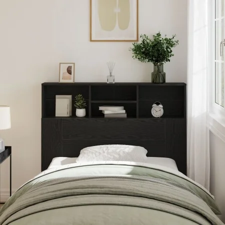 Cabecero Gabinete Negro Roble 120x19x103.5 cm Madera Elaborada | Foro24.es | Tu tienda online para hogar, jardín y más Foro24.es
