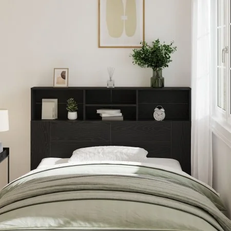 Cabecero - Roble Negro, 140x19x103.5 cm, Hecho de Madera Elaborada by , Headboards and footboards - Ref: Foro24-862752, Price...