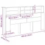 Cabecero con armario de roble negro 180x19x103,5 cm de , Cabeceros y pies de cama - Ref: Foro24-862754, Precio: 96,96 €, Desc...