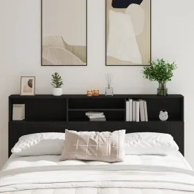 Cabecero de roble negro , 200x19x103.5 cm, Madera elaborada de , Cabeceros y pies de cama - Ref: Foro24-862755, Precio: 101,4...