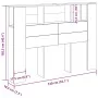 Cabecera de Roble Negro de - 140x19x104.5 cm - Hecha de Madera Ingenierizada | Foro24.es | Tu tienda online para hogar, jardín y más Foro24.es