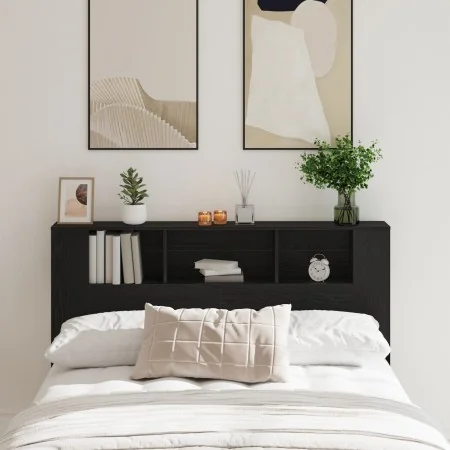 Cabecero de Armario de Roble Negro - 160x19x104.5 cm Hecho de Madera Ingenierada von , Kopf- und Fußteile - Ref: Foro24-86275...