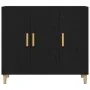 Aparador Negro de Roble 90x34x80 cm en Madera | Foro24.es | Tu tienda online para hogar, jardín y más Foro24.es