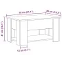 Mesa de Café de Roble Negro 79x49x41 cm Fabricada en Madera Ingenierizada | Foro24.es | Tu tienda online para hogar, jardín y más Foro24.es