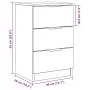 Cabinet de Noche de Roble Negro - 40x65x65 cm | Foro24.es | Tu tienda online para hogar, jardín y más Foro24.es
