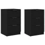 Mesitas de Noche 2 paquetes Negro Roble 40x65x65 cm Hechas de Madera Elaborada | Foro24.es | Tu tienda online para hogar, jardín y más Foro24.es