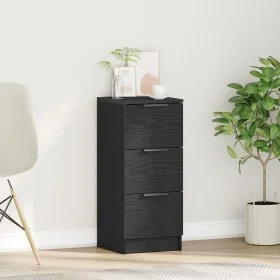 Armario Lateral de Roble Negro 30x30x70 cm Hecho de Madera Ingeniería de , Aparadores - Ref: Foro24-862774, Precio: 57,75 €, ...