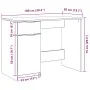 Escritorio de roble negro - 100x50x75 cm - Hecho de madera elaborada von , Schreibtische - Ref: Foro24-862779, Preis: 93,69 €...