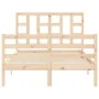 Bed frame with solid wood headboard 120x200 cm by vidaXL, Beds and slatted bases - Ref: Foro24-3193916, Price: 112,20 €, Disc...