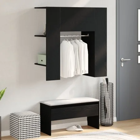 Armario de Pasillo Roble Negro Madera Elaborada 97.5 x 37 x 99 cm von , Schränke und Lagerung - Ref: Foro24-862791, Preis: 83...