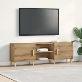 Soporte para TV en roble estilo artesanal -