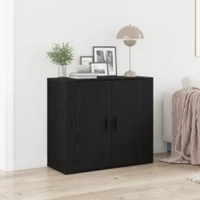 Sideboard Negro Roble 80x33x70 cm Madera Ingienierizada de , Aparadores - Ref: Foro24-862800, Precio: 84,53 €, Descuento: -5%%