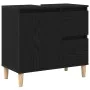 Gabinete de fregadero Madera de roble negra 65x33x60 cm Madera elaborada von , Badezimmerwaschtische - Ref: Foro24-862811, Pr...