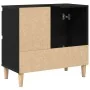 Gabinete de fregadero Madera de roble negra 65x33x60 cm Madera elaborada von , Badezimmerwaschtische - Ref: Foro24-862811, Pr...