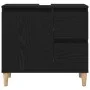 Gabinete de fregadero Madera de roble negra 65x33x60 cm Madera elaborada von , Badezimmerwaschtische - Ref: Foro24-862811, Pr...