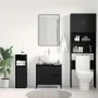 Gabinete de baño Roble negro Madera elaborada Mediano de , Tocadores de baño - Ref: Foro24-862812, Precio: 73,74 €, Descuento...