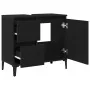 Gabinete de baño Roble negro Madera elaborada Mediano de , Tocadores de baño - Ref: Foro24-862812, Precio: 73,74 €, Descuento...