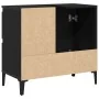 Gabinete de baño Roble negro Madera elaborada Mediano de , Tocadores de baño - Ref: Foro24-862812, Precio: 73,74 €, Descuento...