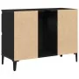 Gabinete para lavabo de baño negro roble 80x33x60 cm de madera by , bathroom vanities - Ref: Foro24-862814, Price: 97,68 €, D...