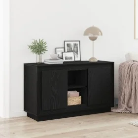 Aparador Negro Roble 102x35x60 cm Madera elaborada
