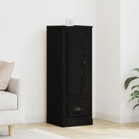 Altillo Negro Roble 36x35,5x103,5 cm Madera Elaborada by , Sideboards - Ref: Foro24-862819, Price: 66,54 €, Discount: -5%%