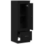 Altillo Negro Roble 36x35,5x103,5 cm Madera Elaborada by , Sideboards - Ref: Foro24-862819, Price: 66,54 €, Discount: -5%%
