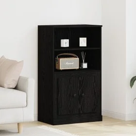 Mueble Alto Roble Negro 60x35.5x103.5 cm Madera Resistente by , Sideboards - Ref: Foro24-862820, Price: 83,96 €, Discount: -5%%