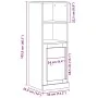 Gabinete Alto de Roble Negro 36x35.5x103.5 cm Madera MDF von , Sideboards - Ref: Foro24-862821, Preis: 63,92 €, Rabatt: -5%%