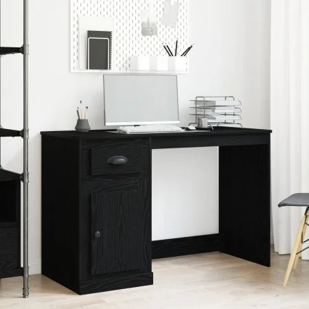 Escritorio con almacenamiento roble negro 50x115x75 cm madera aglomerada | Foro24.es | Tu tienda online para hogar, jardín y más Foro24.es