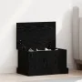 Caja de almacenamiento Negro Roble 50x30x28 cm Madera elaborada | Foro24.es | Tu tienda online para hogar, jardín y más Foro24.es
