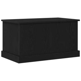 Caja de Almacenamiento Negro de Roble 70x40x38 cm