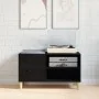 Cabinet de discos Negro Roble 84,5x38x48 cm Madera elaborada | Foro24.es | Tu tienda online para hogar, jardín y más Foro24.es