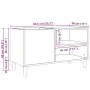 Cabinet de discos Negro Roble 84,5x38x48 cm Madera elaborada | Foro24.es | Tu tienda online para hogar, jardín y más Foro24.es
