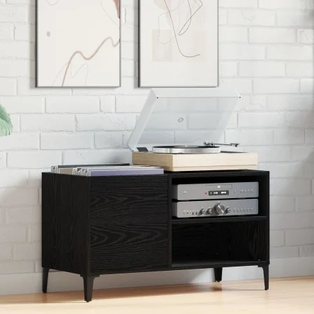 Armario de Discos Negro Roble 84,5x38x48 cm Madera Elaborada | Foro24.es | Tu tienda online para hogar, jardín y más Foro24.es