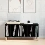 Gabinete de discos Negro Roble 100x38x48 cm Madera elaborada by , Closets and storage - Ref: Foro24-862868, Price: 87,02 €, D...