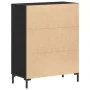 Aparador Negro de Roble 69,5x34x90 cm de Madera Ingenierizada by , Sideboards - Ref: Foro24-862874, Price: 92,02 €, Discount:...
