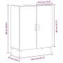 Aparador Negro de Roble 69,5x34x90 cm de Madera Ingenierizada by , Sideboards - Ref: Foro24-862874, Price: 92,02 €, Discount:...