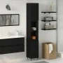 Armario de baño Negro Roble 30x30x190 cm Madera de ingeniería by , Bathroom furniture - Ref: Foro24-862881, Price: 89,26 €, D...