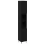 Armario de baño Negro Roble 30x30x190 cm Madera de ingeniería by , Bathroom furniture - Ref: Foro24-862881, Price: 89,26 €, D...