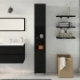 Armario de baño Negro Roble 30x30x190 cm Madera de ingeniería by , Bathroom furniture - Ref: Foro24-862881, Price: 89,26 €, D...