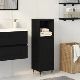 Comprar Cabinet de Baño Negro Roble 30x30x100 cm