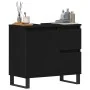 mueble de baño en negro de roble 65x33x60 cm de madera elaborada von , Badezimmermöbel - Ref: Foro24-862892, Preis: 90,97 €, ...