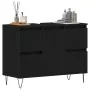Mueble para lavabo de baño Negro Roble 80x33x60 cm Madera elaborada von , Badezimmermöbel - Ref: Foro24-862894, Preis: 113,90...