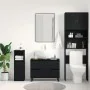mueble de baño lavabo negro roble 80x33x60 cm madera elaborada von , Badezimmerwaschtische - Ref: Foro24-862895, Preis: 114,8...