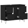 Mueble para lavabo de baño Negro Roble 80x33x60 cm Madera elaborada von , Badezimmermöbel - Ref: Foro24-862894, Preis: 113,90...