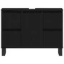 mueble de baño lavabo negro roble 80x33x60 cm madera elaborada von , Badezimmerwaschtische - Ref: Foro24-862895, Preis: 114,8...