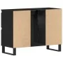 mueble de baño lavabo negro roble 80x33x60 cm madera elaborada von , Badezimmerwaschtische - Ref: Foro24-862895, Preis: 114,8...