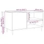 Armario de discos Negro Roble 84,5x38x48 cm Madera elaborada | Foro24.es | Tu tienda online para hogar, jardín y más Foro24.es